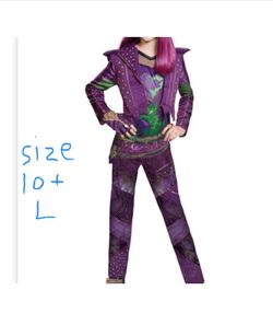 Descendants 2 costume 4 pc girls size 10=L