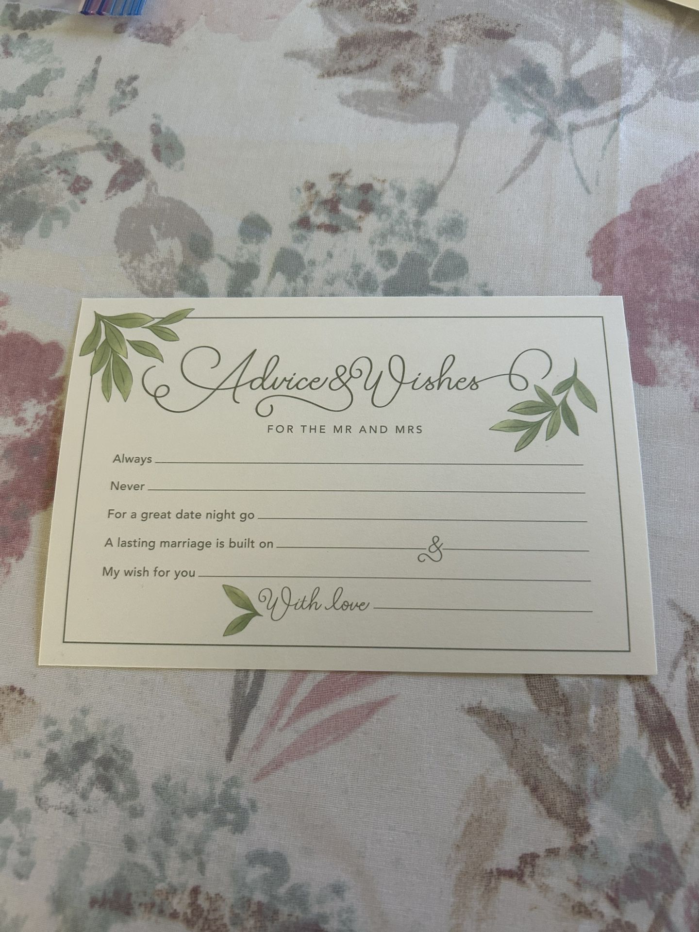 Advice And Wishes For The Mr. And Mrs. Wedding Cards For Newly Married Couples-  50 Pack