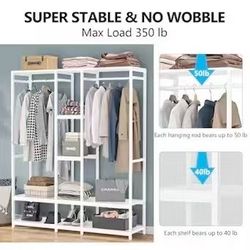 White Solid Shelving Wood Closet System 4.92-ft to 4.92-ft W x 5.9-ft H $100