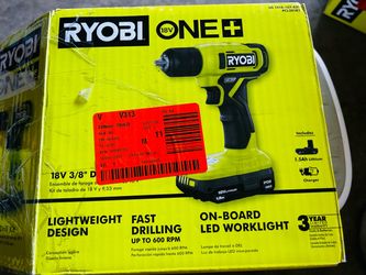 Ryobi 18V ONE+ 3/8" Drill Kit PCL201K1
