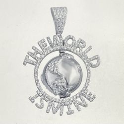 Sterling Silver The World Is Mine Pendant 