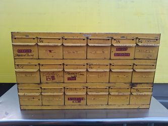 Equipto 18 Pull Drawer Cabinet Steel Yellow 34x19.75x18 & delivery