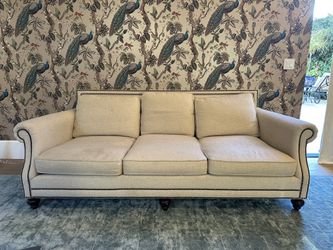 Safavieh Bernhardt Brae Nailhead Trim Sofa And 2 Armchairs Living Room Set