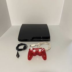 PlayStation 3 (PS3) Slim 160GB HEN-Multiman with wired controller and AC power cord 