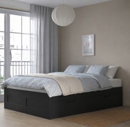 IKEA BRIMNES Full Size Storage Bed Frame – Used