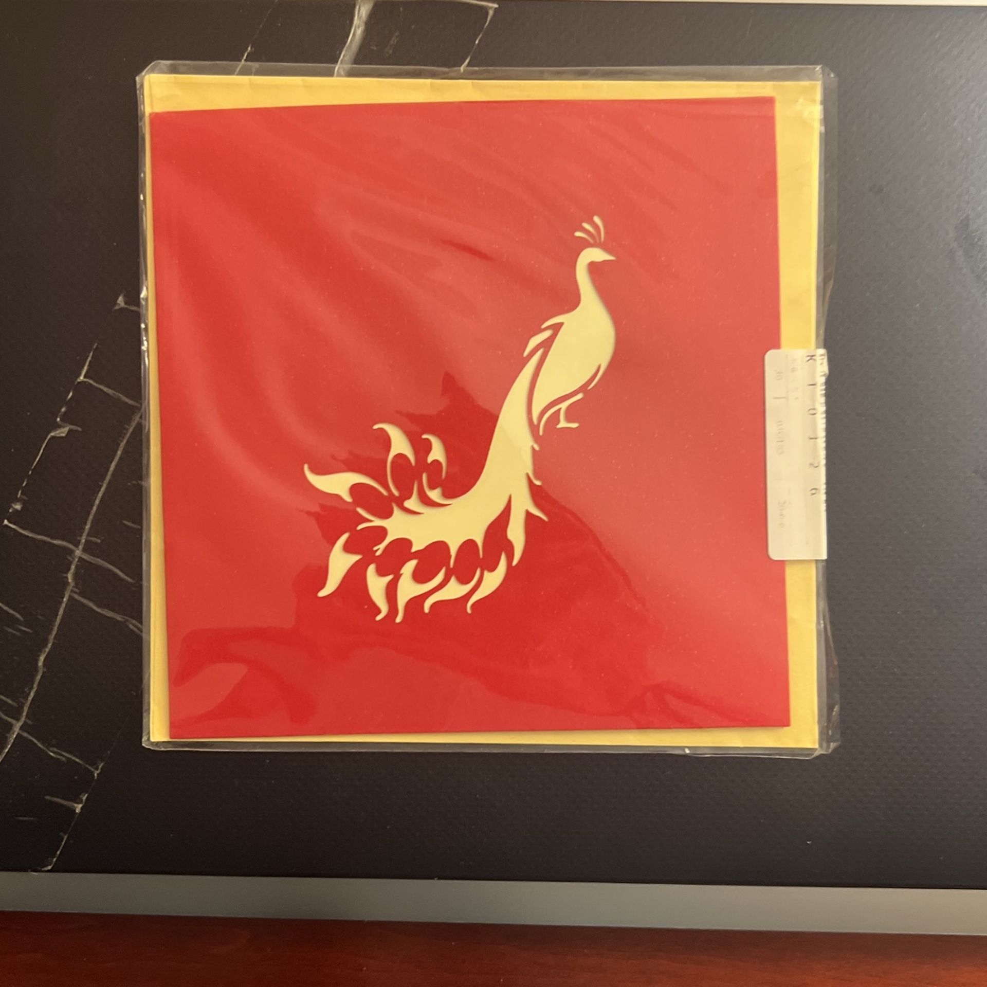 Red Pop Up Card — Peacock — With Dad Fathers Day Or Mom Mothers Day Or Birthday