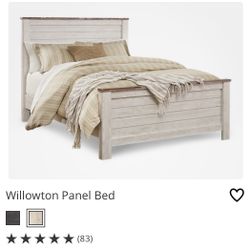 Queen Bed Frame (used) & Nightstand 