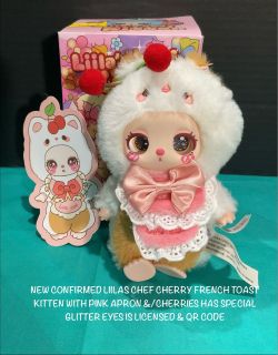NEW CONFIRMED LILIAS KITTEN CHERRY FRENCH TOAST CHEF LICENSED& QR CODE