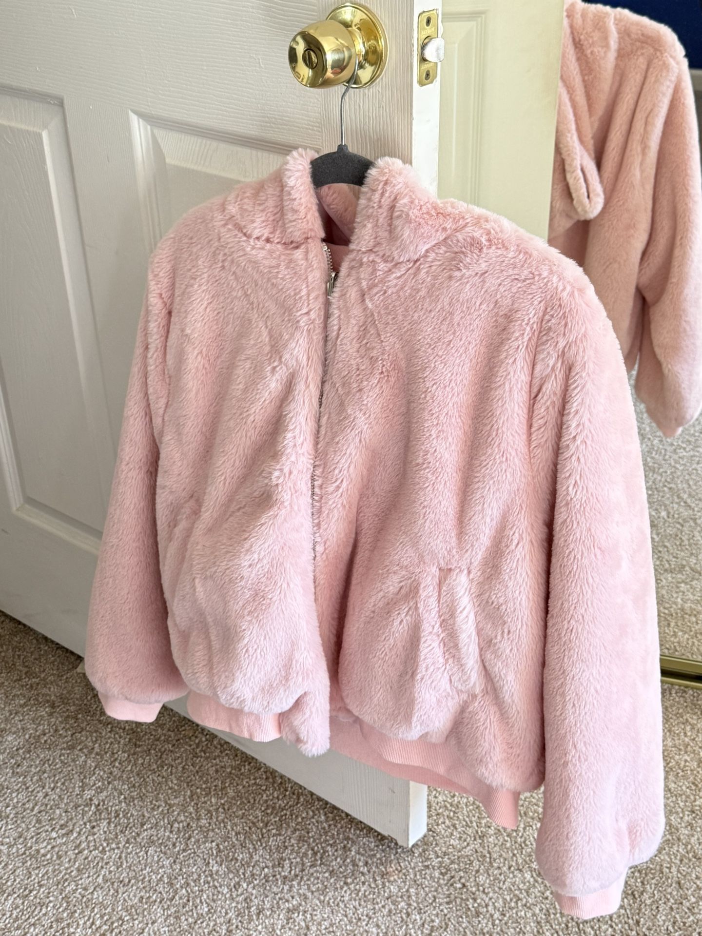 baby pink zip up jacket