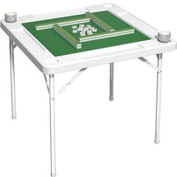 Mahjong Table, 35.4" Square Folding Card Table