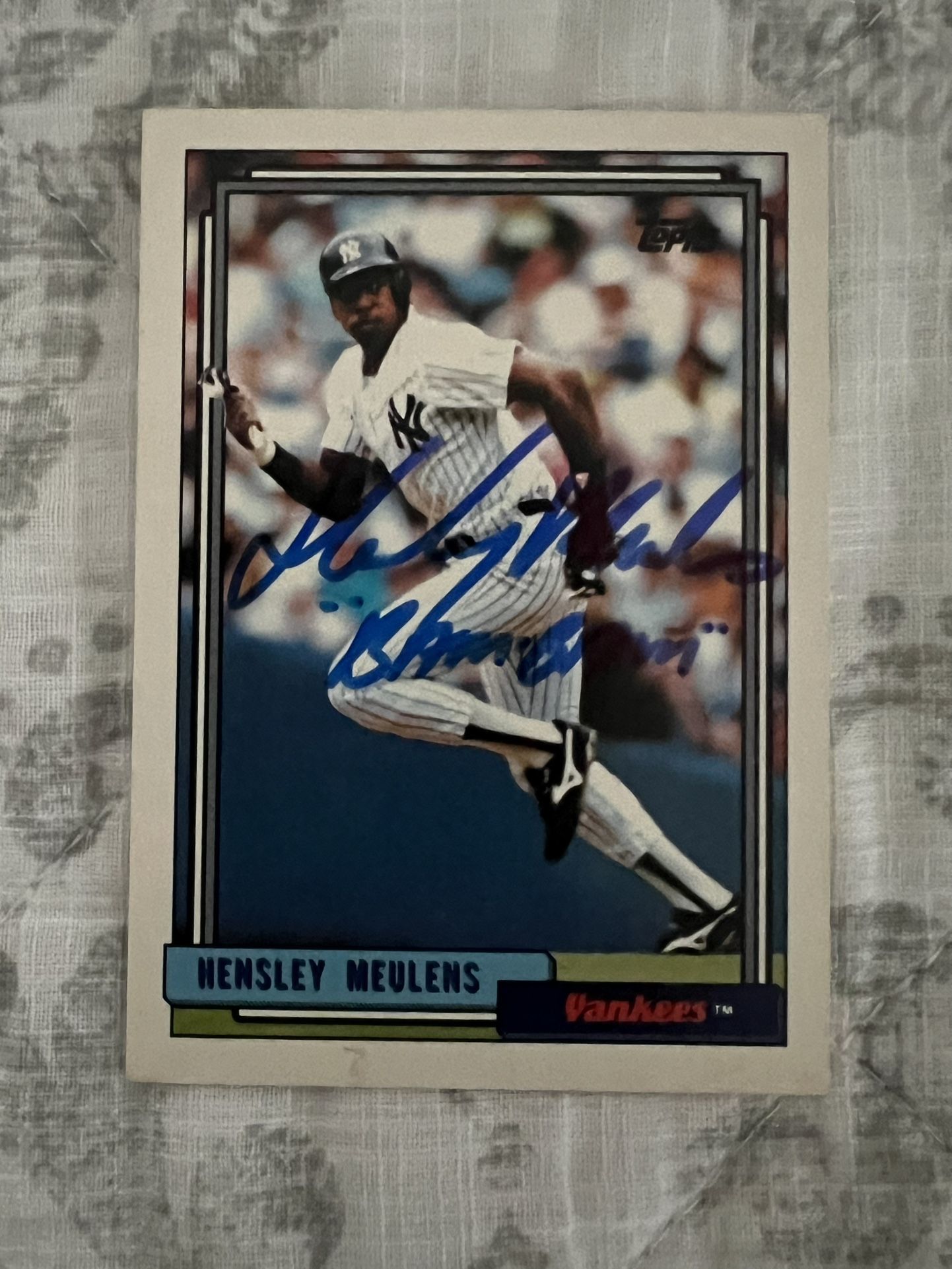 NEW YORK YANKEES HENSLEY MEULENS “BAM BAM” SIGNED CARD,New Products : American Fashion Style Bags On Sale