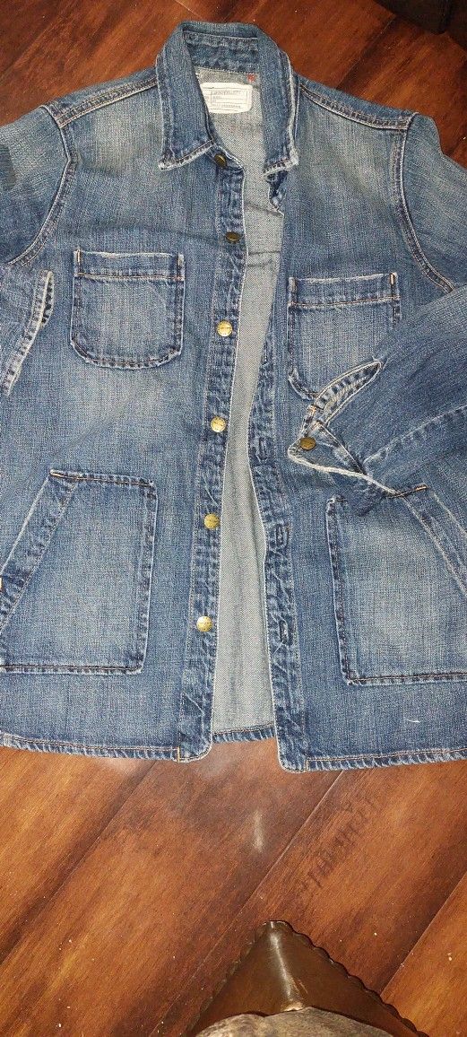 Women Current Elliott Denim Jacket Sz M