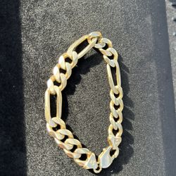 Figaro 14k yellow gold bracelet