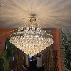 French Empire or vintage style crystal chandelier.