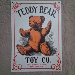 VintageTeddy Bear Metal Sign