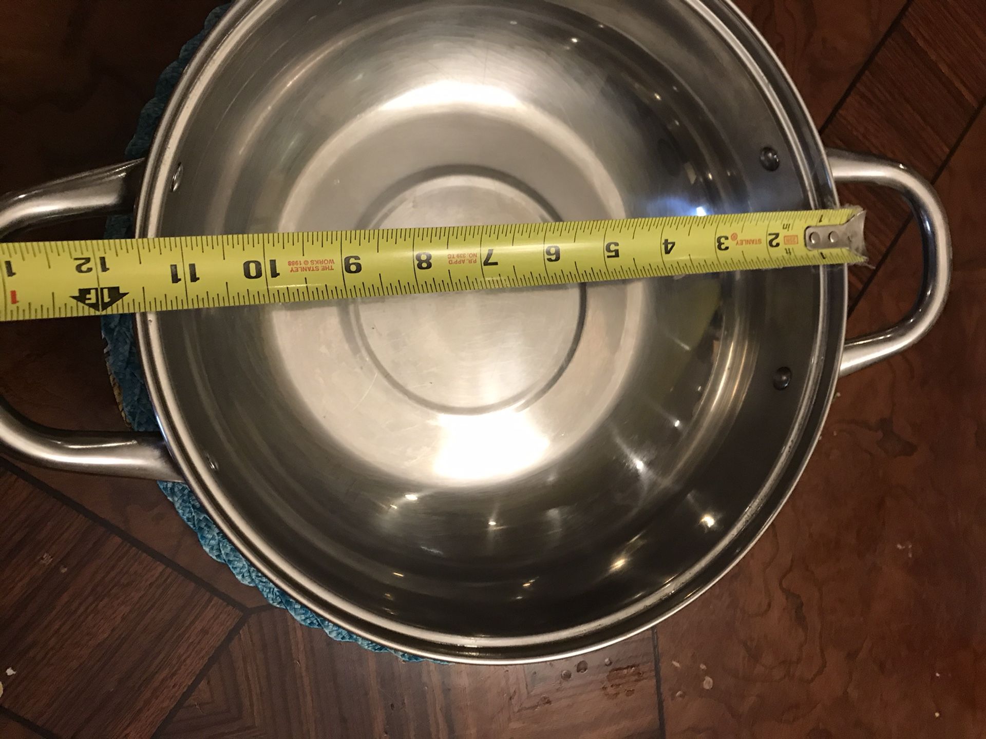 12 inch 2 layers stainless steam pot with glass lid