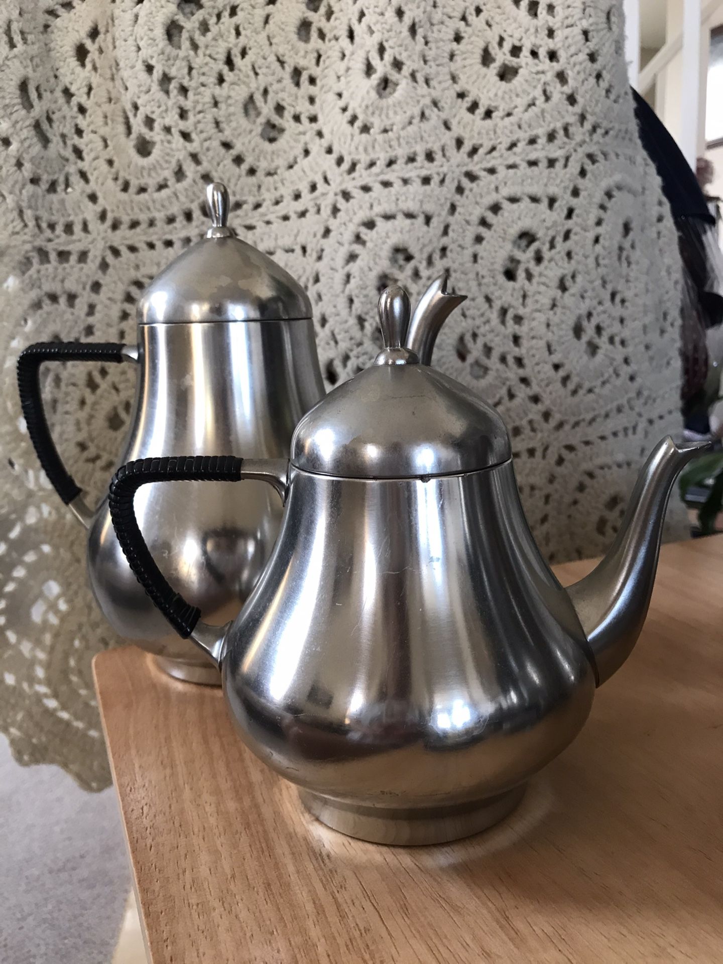 Pewter Tea and Coffee Set - Puro Real Pewter Zuiver Tin Reines Zinn Etain - Holland