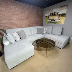Nickel 2-Piece Sectional with RAF Chaise