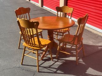 Antique Dining Table with 4 Chairs