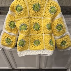 Hand crochet cardigan