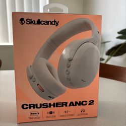 NEW Skullcandy Crusher ANC 2 Noise-Canceling Headphones - White