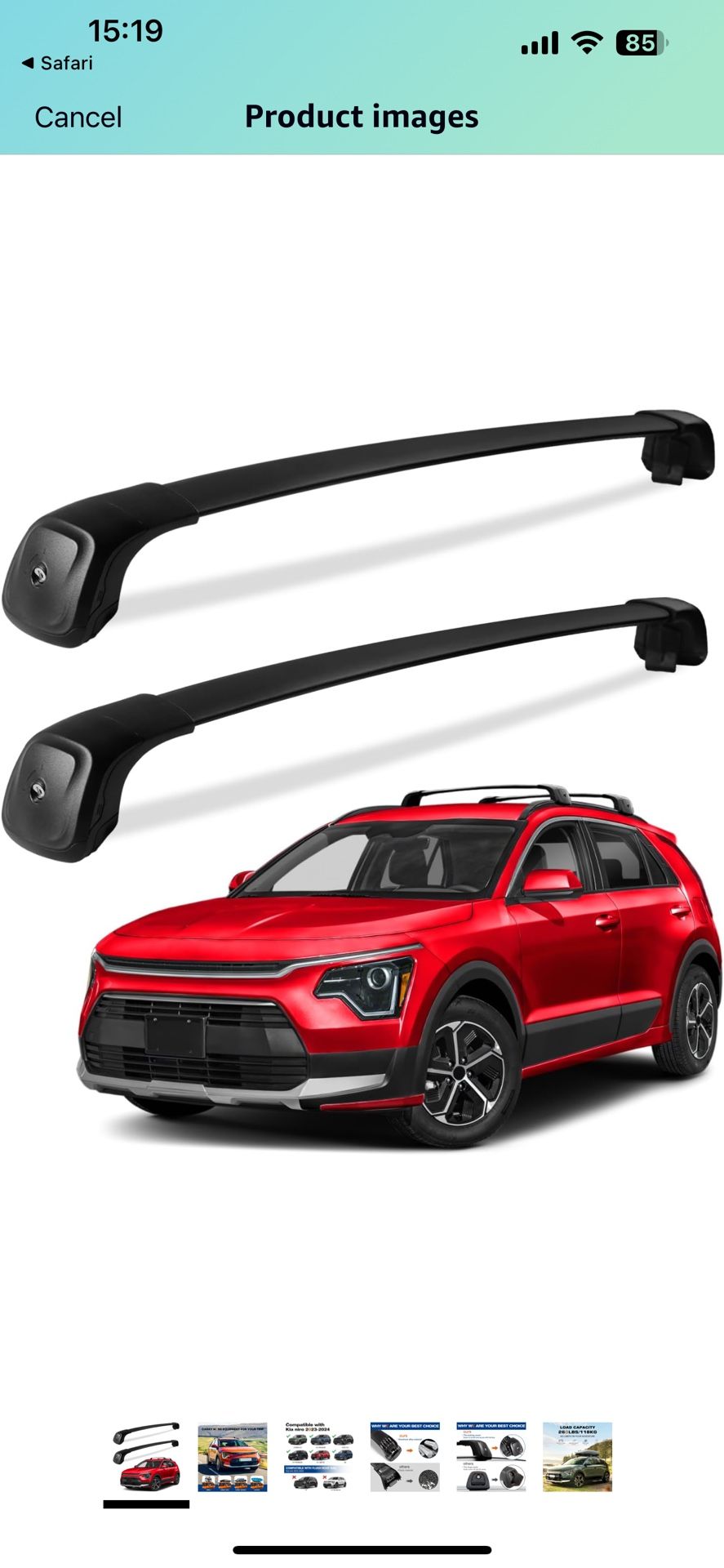 Roof Rack Cross Bars for Kia NIRO