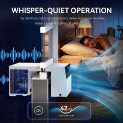 New 10000 BTU Window Air Conditioner, Cool/Dehumidify/Fan with Remote Control & 24h Timer, Easy Window Install, White  New in box T-WAC25-1249-10WT Th