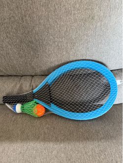 Badminton racket and birdie