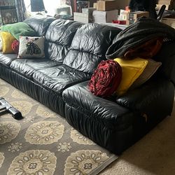sofa bed couch $100 REAL LEATHER