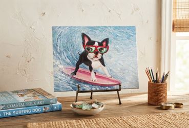 Boston Terrier canvas art