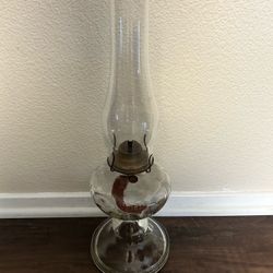 Vintage Glass Oil Lamp