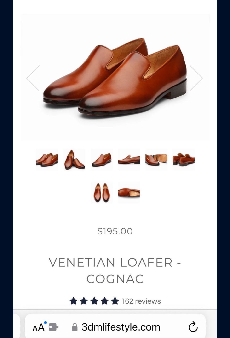 VENETIAN LOAFER - COGNAC Size 11 -11.5