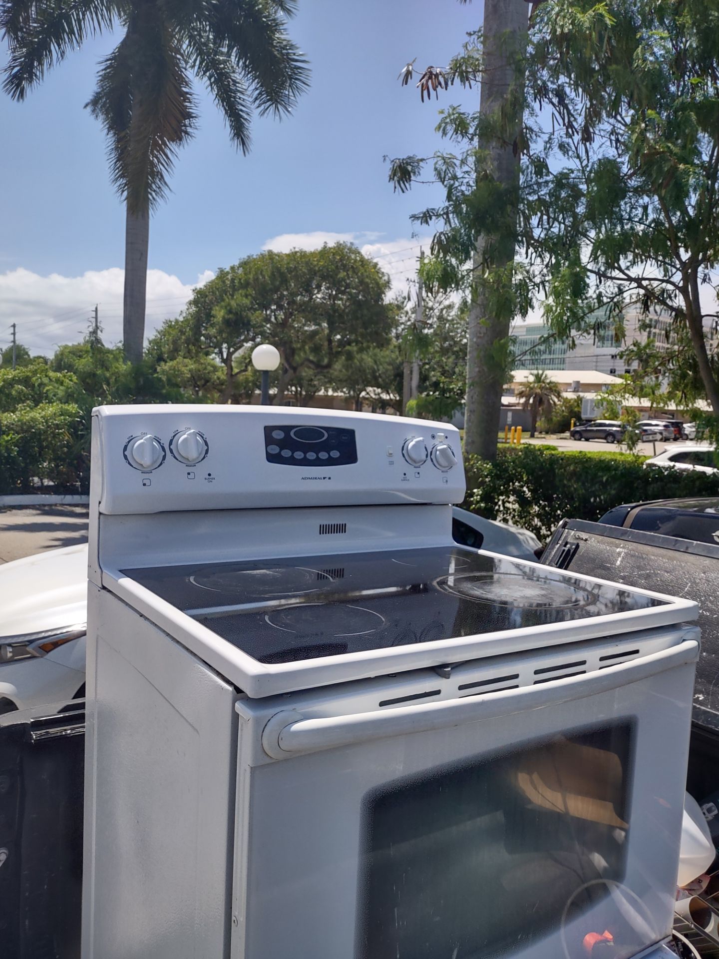 Stove range oven glass top