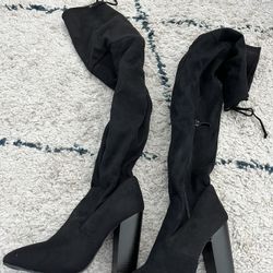 High Leg Boots Black