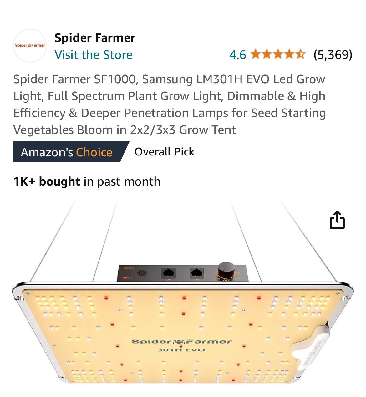 Spider Farmer Sf1000