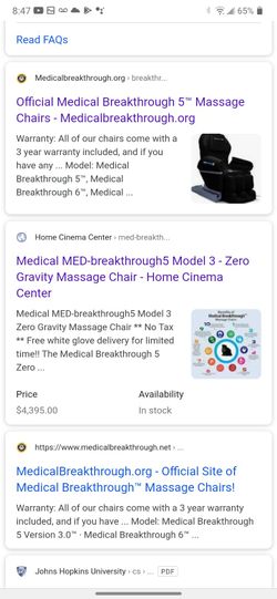 Medical Breakthrough 5 Plus V3 Massage Chair