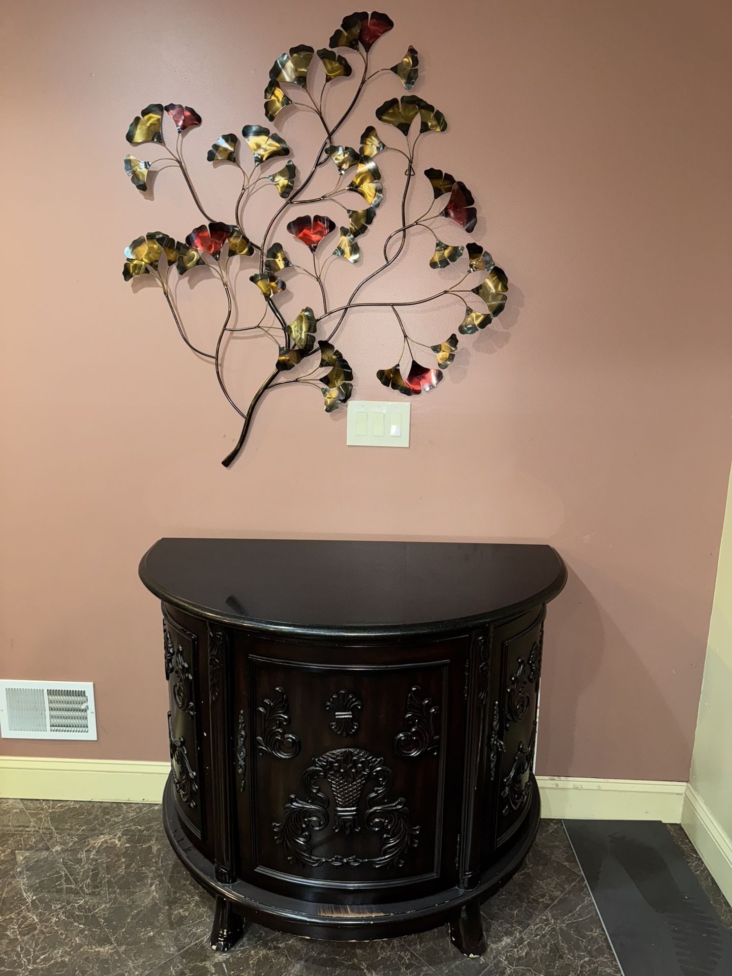 Console Table With Storage / Chest And Wall Piece