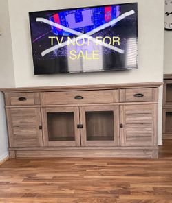 TV stand, Glass Cabinet, and bookshelf bundle