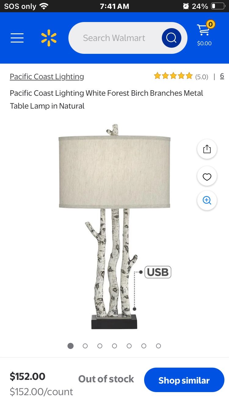 Pacific Coast White Forest Table Lamp