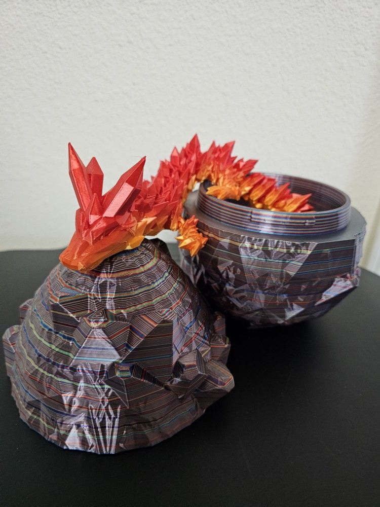 Large 3d Printed Dragon With Egg