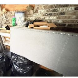 Gray Upholstered Headboard — Modern Neutral Style
