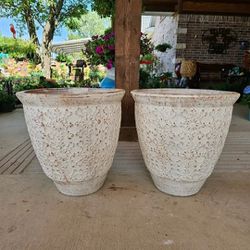 White Flower Clay Pots, Planters, Plants. Pottery,  Talavera $80 cada una