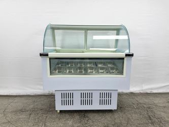 12 pan Ice Cream Gelato Display Dipping Cabinet freezer QBQ-188