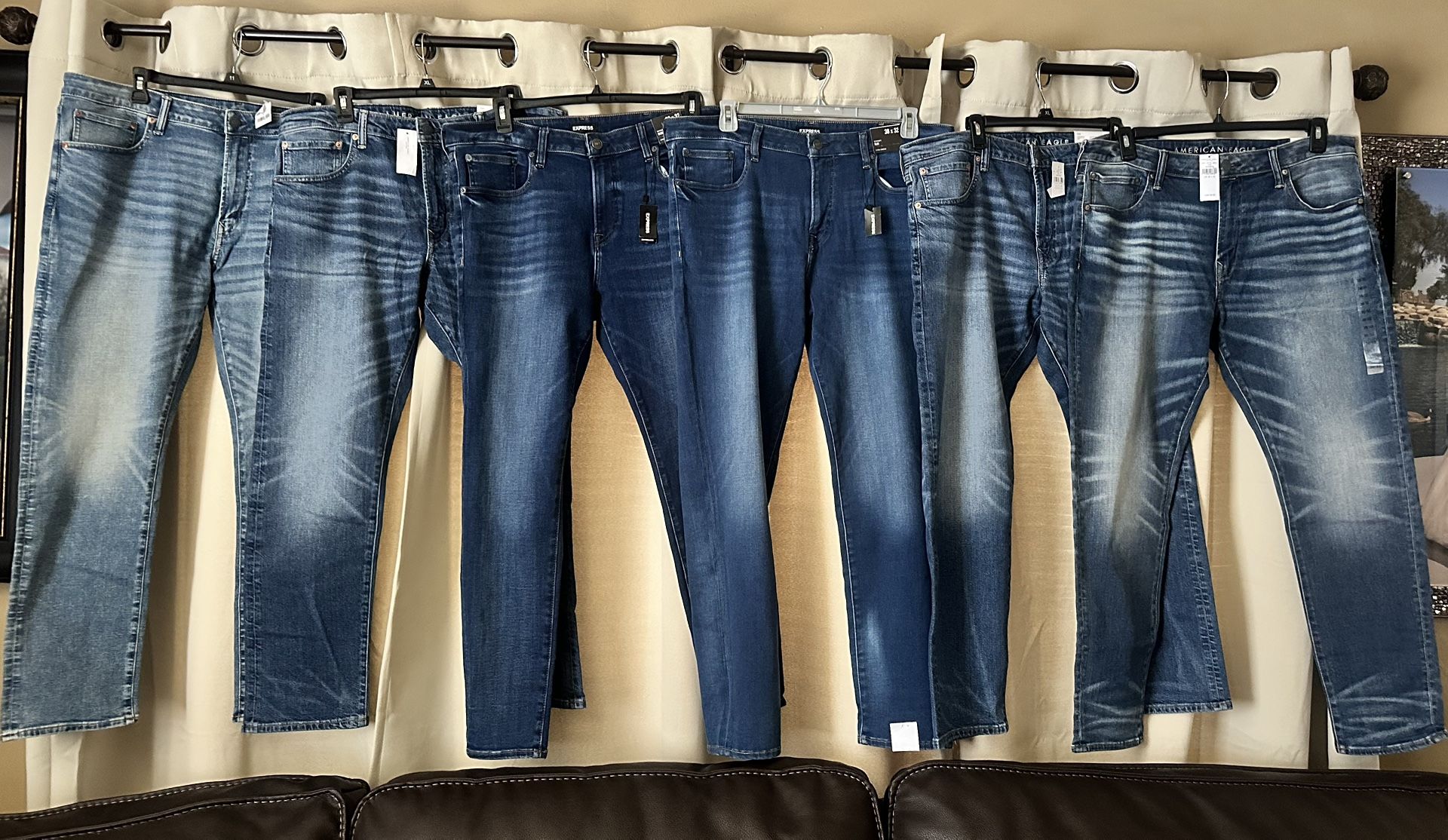 New American Eagle And Express Jeans For Men 6 Jeans For $95