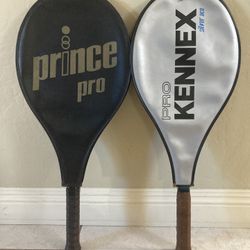 2- Tennis Rackets w/ Covers. PRINCE PRO / PRO KENNEX. Good Condition. Pre Owned