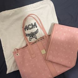 Large MCM Tote W/ Wristlet 