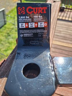 TRAILER HITCH Ball Mount w/ Sway Control Tab for 2" Hitches - 3/4" Rise, 2" Drop - 7,500 lbs