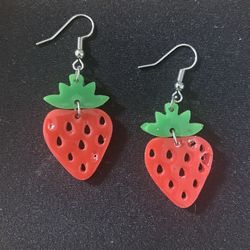 Handmade Strawberry Earrings