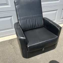 Black Ottoman/Chair With Under Storage