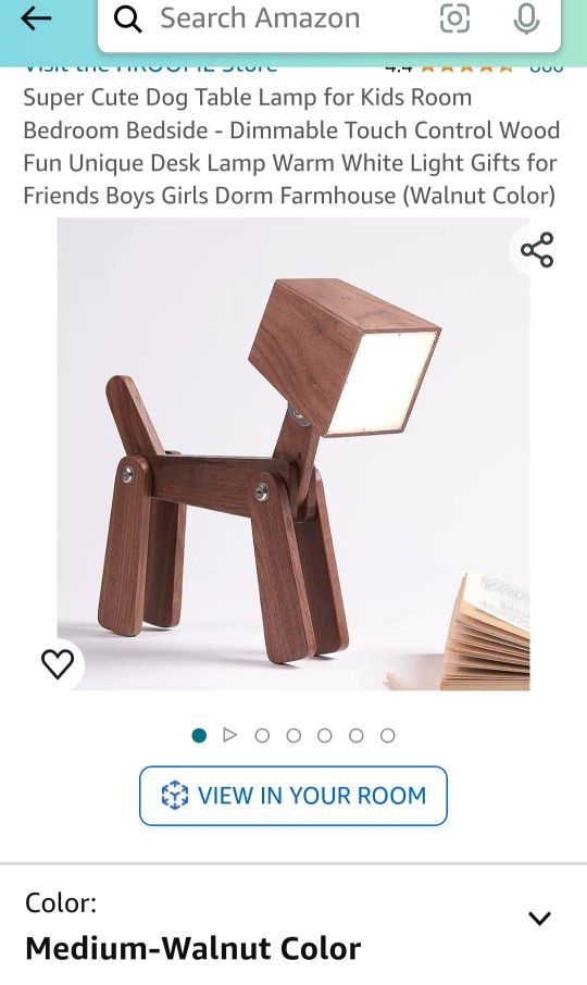 New in box Wooden adjustable dog lamp
